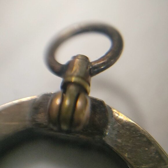 Victorian Antique Brooch Pendant Hand Painted Porcelain Portrait Gold Tone Oval - Picture 13 of 16